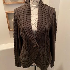 NWOT Eddie Bauer military green cardigan sz XL